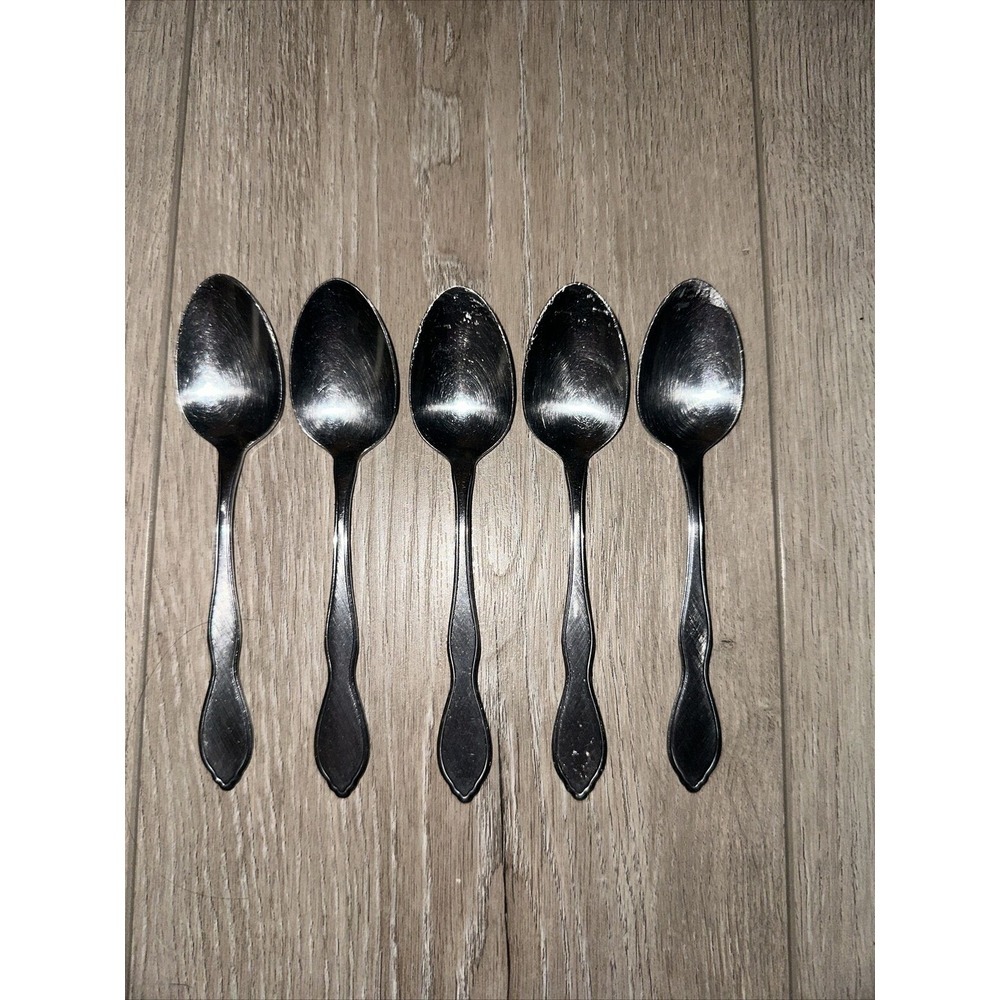 5 PCs Oneida 1881 Rogers Twilight Stainless TEASPOONS 6"